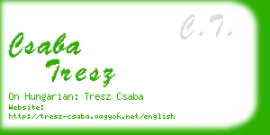 csaba tresz business card